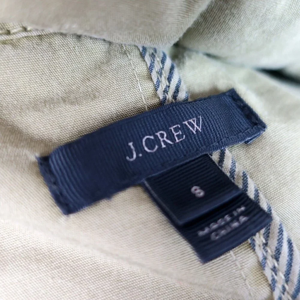 J. Crew Boyfriend Fatigue Military Parka Jacket Hood Anorak Olive Women's Small